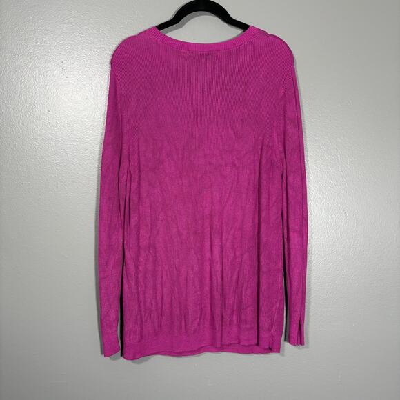 Daniel Rainn Retro Pink Crochet Lace Trim Sweater - Size 2X - Women's Plus Size - Picture 7 of 7